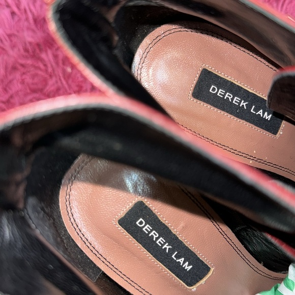 Derek Lam Marta Buckle Leather Wedge Bootie in Carnelian Holiday Red 8.5 Boots - Picture 2 of 13